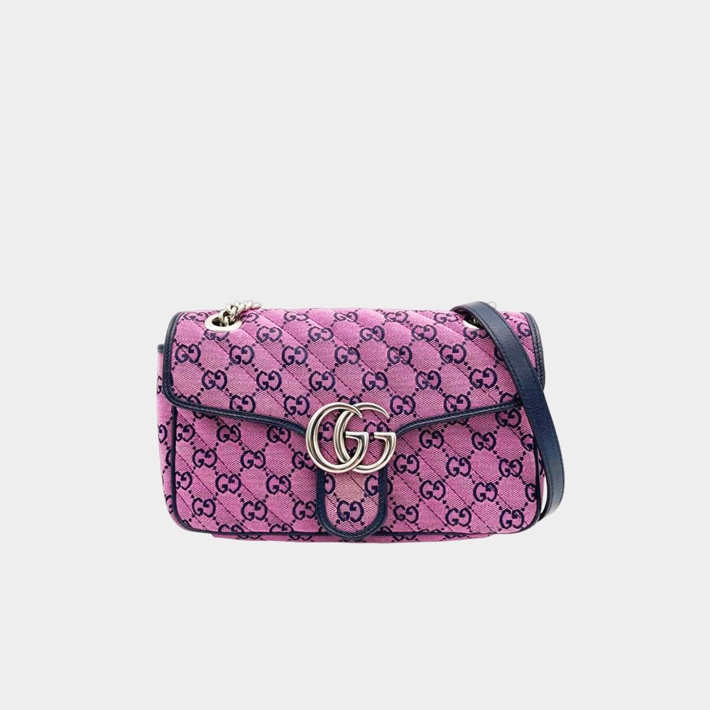Gucci Marmount shoulder bag pink and navy